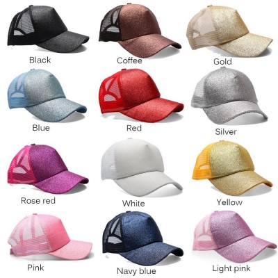 Hot Glitter Ponytail Baseball Cap Messy Bun Maker Hats Snapback Hats Sports Cap  eb-68626405